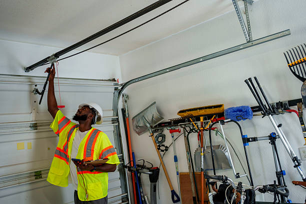 Professional Garage Door Panel Replacement technician working in Newton County County, MS